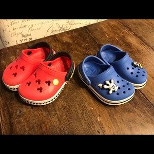 Barely Used Mickey Baby Toddler Crocs Size 4 - 5